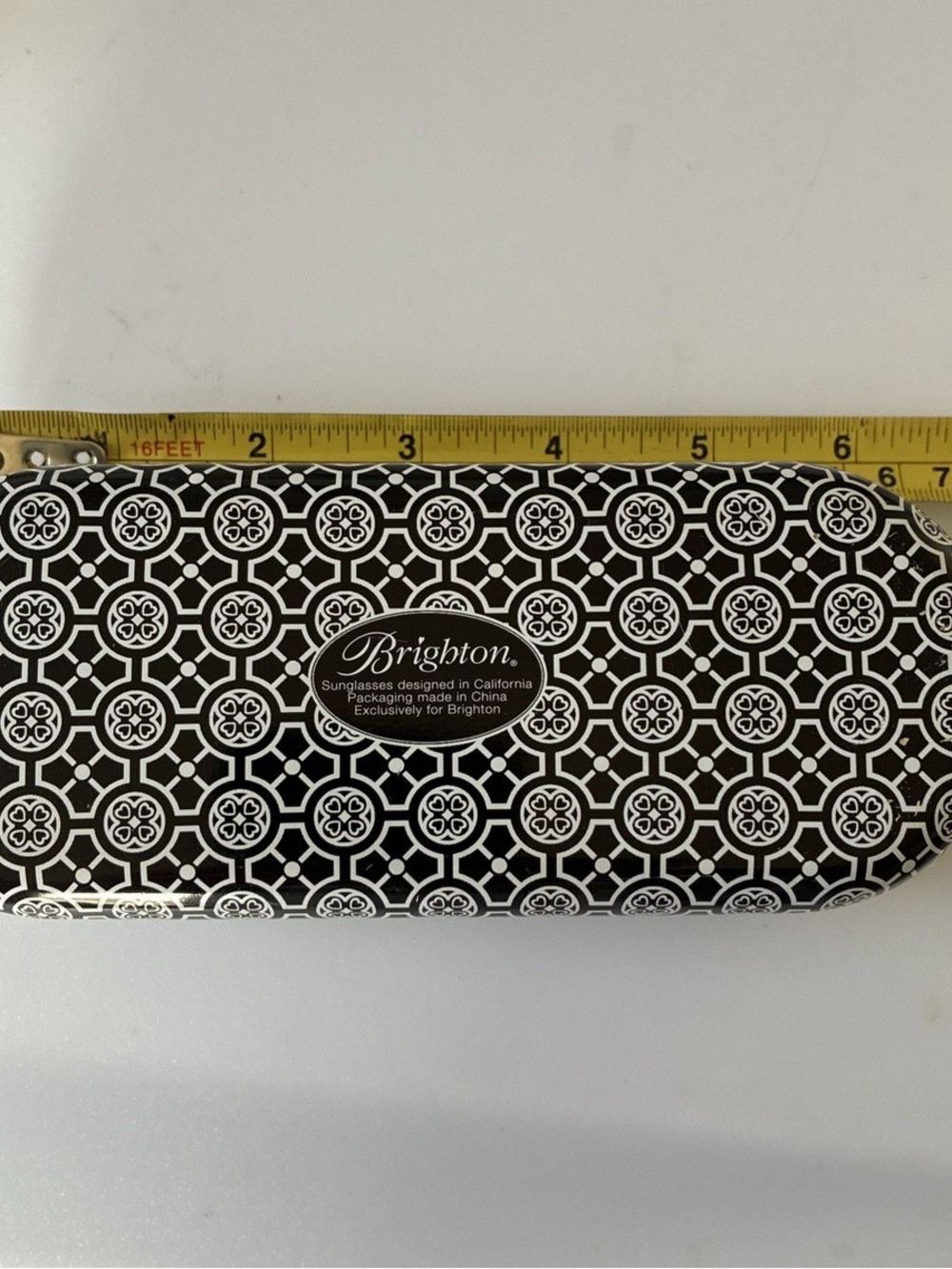 Brighton Black and Cream Patterned Eyewear Case